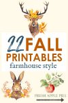 Farmhouse Fall Decor - 22 Printable Fall Art Pieces for FREE!