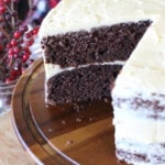 homemade chocolate cake with sourdough starter