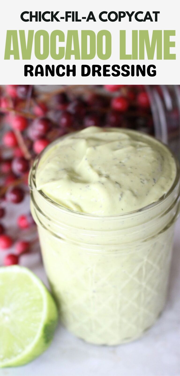 Chick-Fil-A Copycat Avocado Lime Ranch Dressing (Ready in 5 Minutes!)