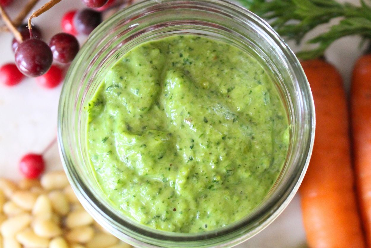 Carrot Top Pesto